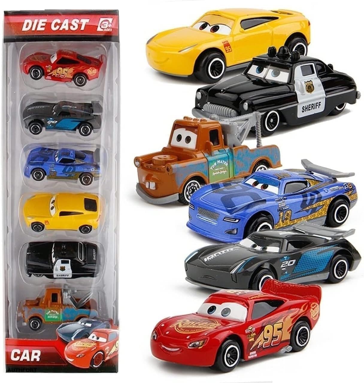 Galaxy Hi-Tech Mini Metal Die Cast Car Set Of-6 Toy Vehicle Play Set Free Wheel High Speed Unbreakable For Kids,Small Racing Car For Exciting Playtime Adventures,Movie Vehicle Car For Kids,Multicolor