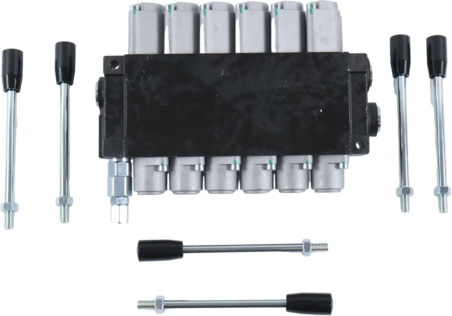 Solarhome 6 Spool Hydraulic Directional Control Valve Open Center 13 GPM 3600 PSI