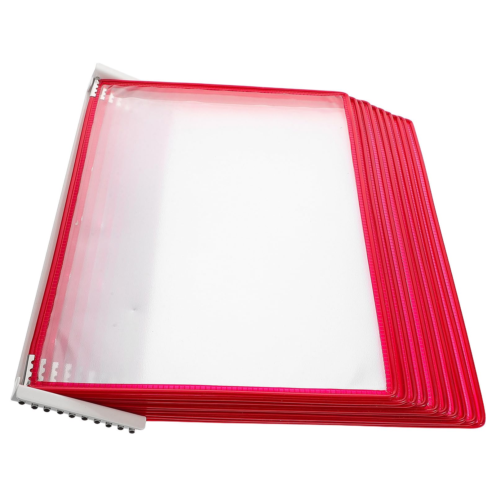 Porta Cartelle da Parete A4 a 10 Tasche, Rosso, Ferro PVC
