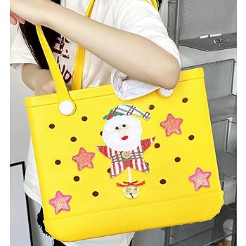 Amazon.com: Charm for Bogg Bag, Cute Santa Claus and Glitter