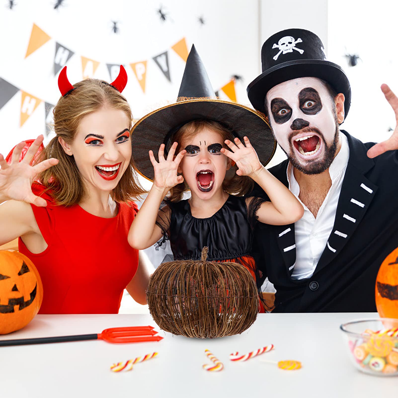 FOMIYES 1pc Halloween Decoration Festival Desk Adornment Halloween Ornament Desktop Decoration Pumpkin Household Ornament Festive Adornment Halloween Desk Decor Pumpkin Decor Party Supply