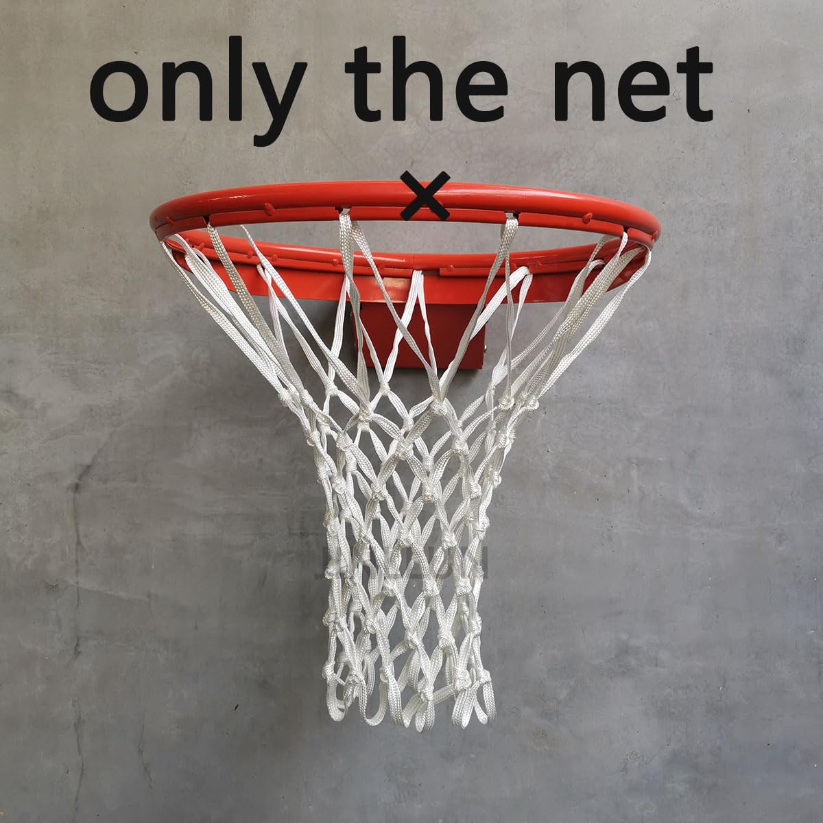 Red de baloncesto resistente para exteriores, 12 bucles, red estándar de competición