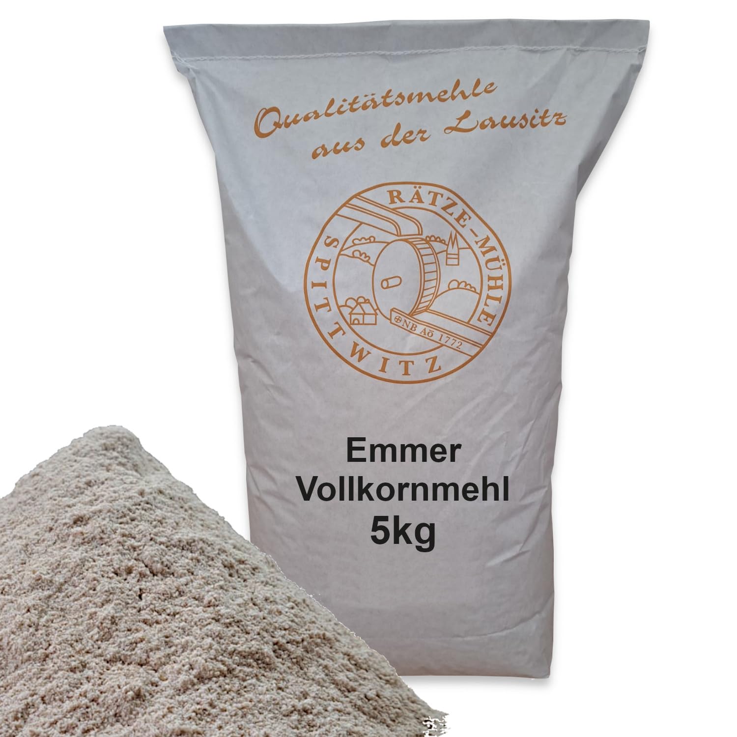 Emmervollkornmehl 5kg frisch aus der Rätze-Mühle in bester Qualität 100% regional und naturbelassen