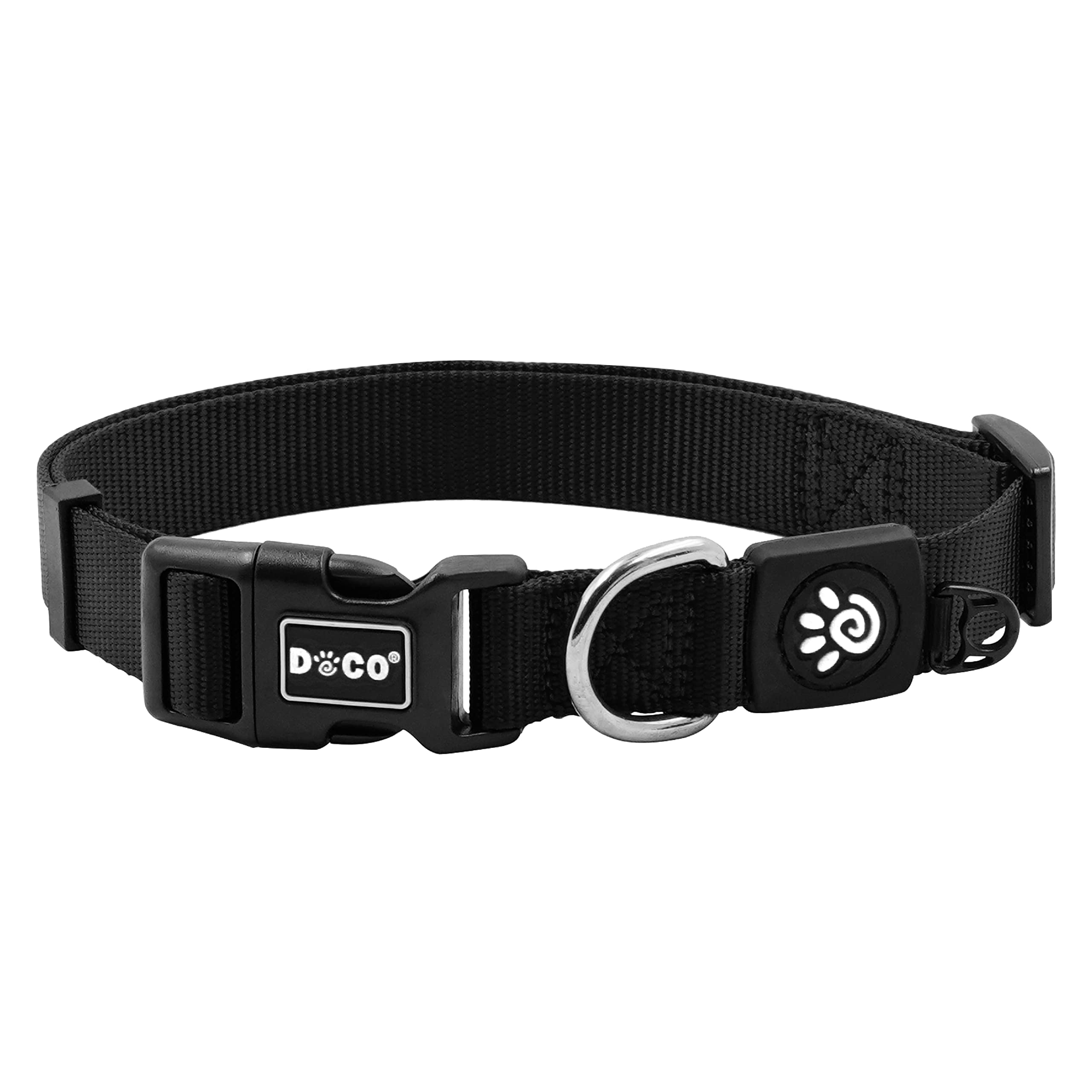 Doco Signature Nylon Collar Black XS 3/8"x8-12"