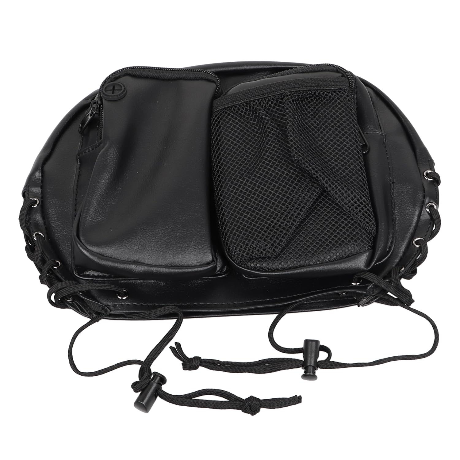 YDLMT Motorcycle Black Backrest Bag Driver Back Rest Tour Pack Organizer Rider Backrest Organizer Pocket for Harley Touring Road King Electra Street Tri Glide