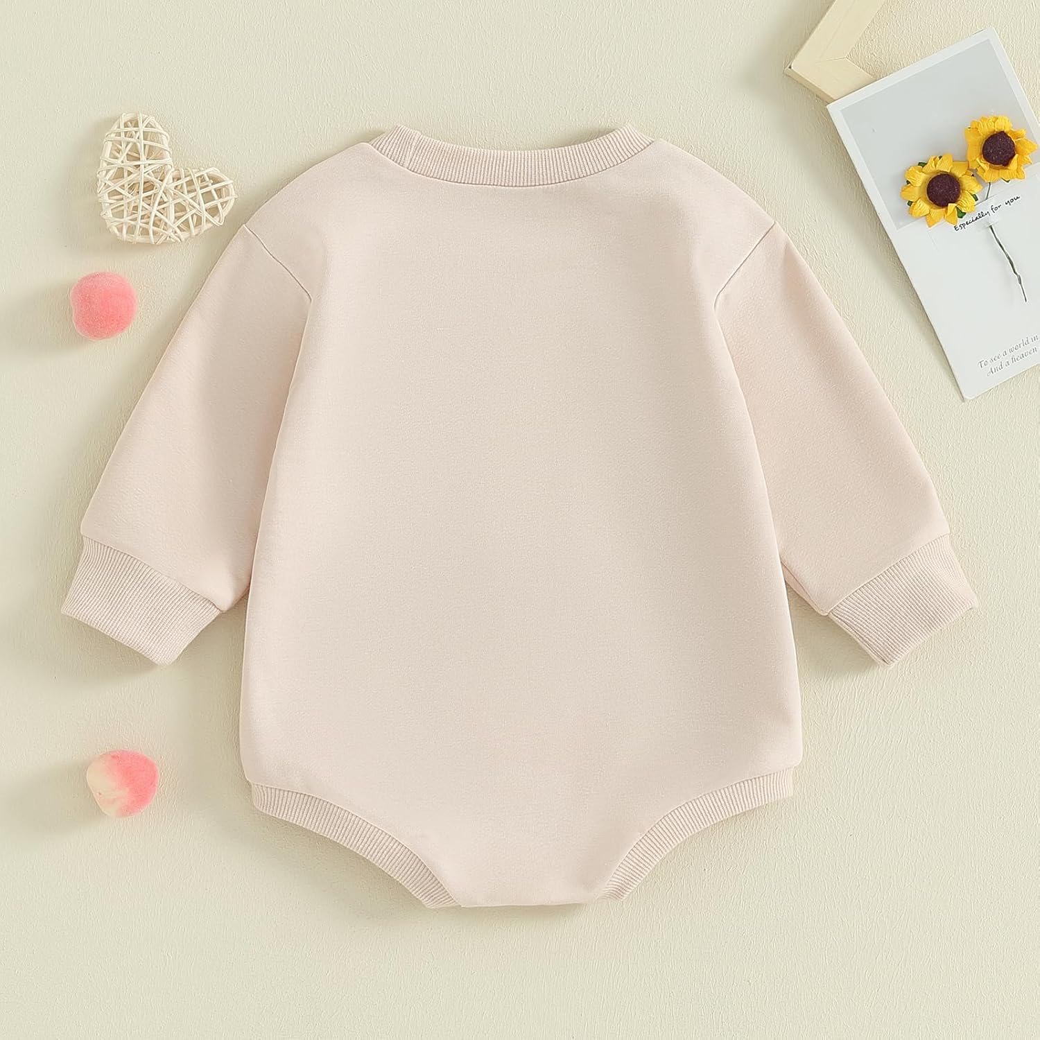 FIOMVA My First Christmas Baby Girl Boy Outfit Newborn Fall Winter Onesie Bubble Romper Oversized Sweatshirt Clothes