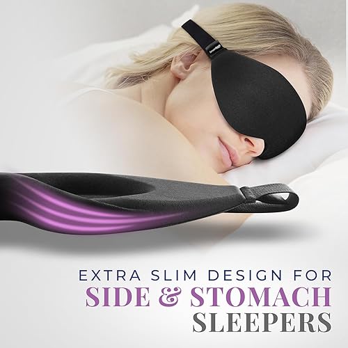 Miniatura 10 de Antifaz para dormir 2 unidades  Antifaz para dormir  Patentada, contorneada, 100% apagón, máscaras para dormir de cero presión para mujeres y