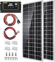 Vista 8 de Kit de Panel Solar Topsolar 100 Vatios 12 Voltios Monocristalino para Sistema Fuera de la Red para Hogares, RV, Barco + Controlador de Carga Solar