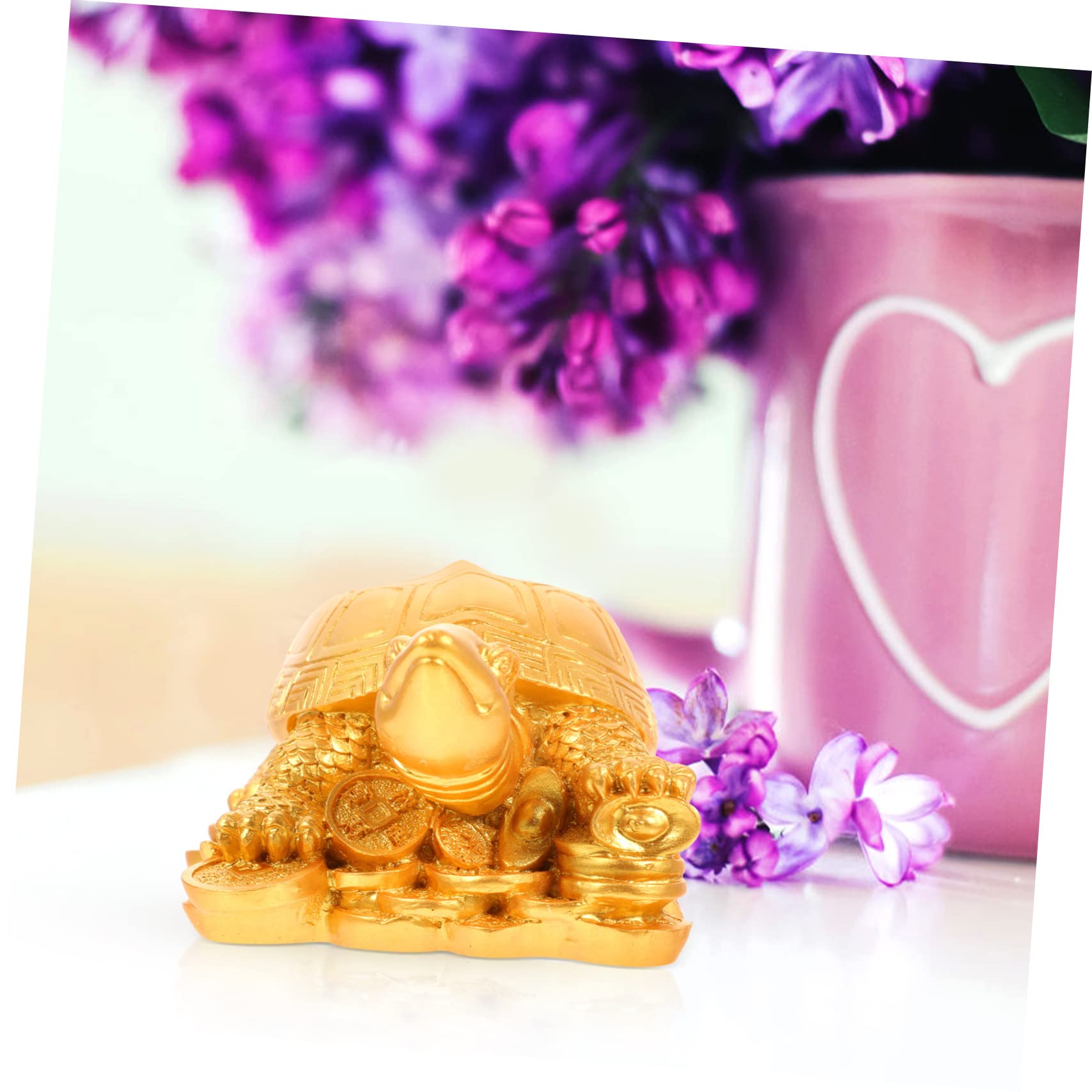 Amazon.co.jp: CAXUSD 装飾的な亀の像 樹脂製 金運の亀の彫刻 家庭用