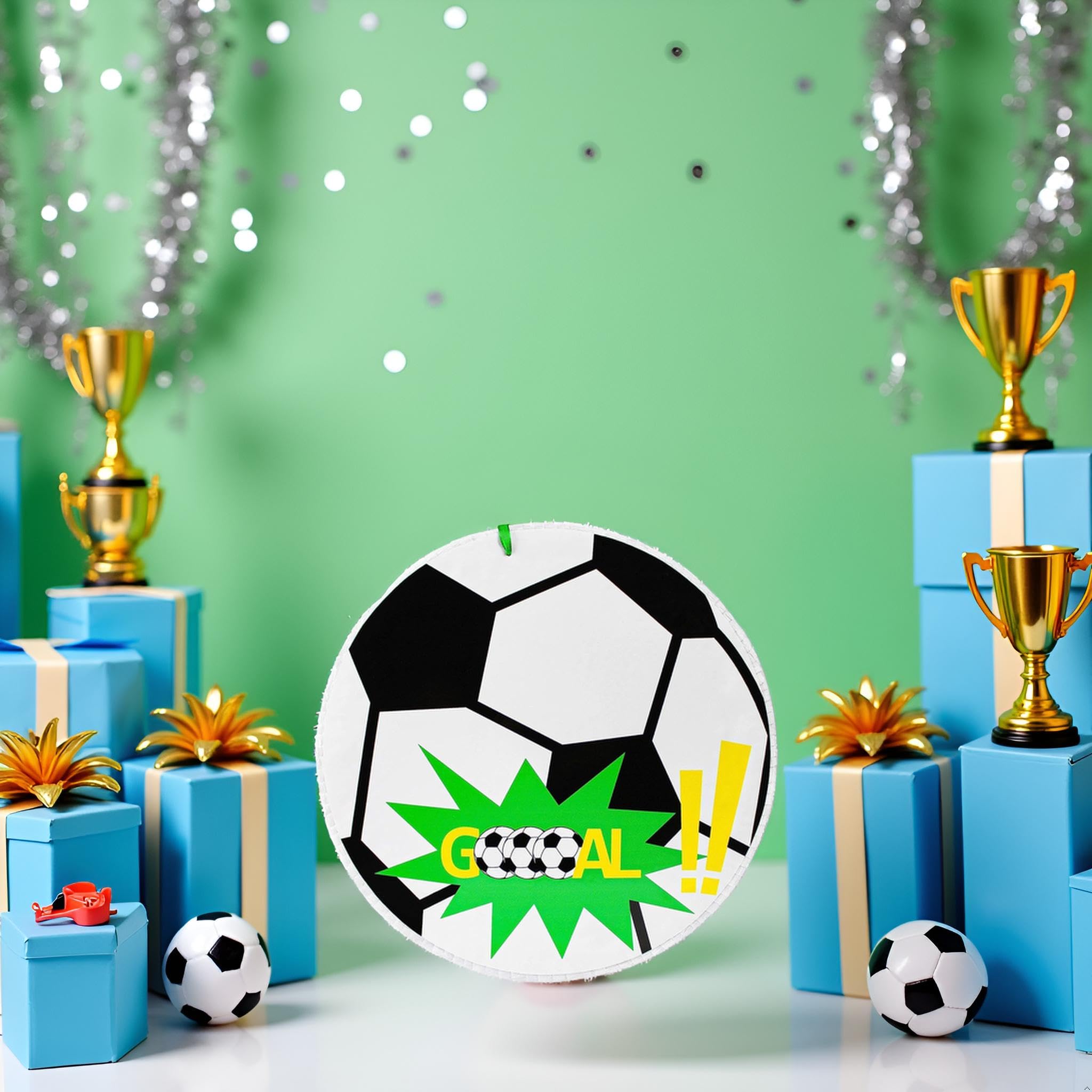 Piñata Football et Foot – Piñata d’anniversaire garçon – Vide à remplir avec bonbons et jouets – Décoration festive pour enfants – Cadeau amusant pour fête d’enfants