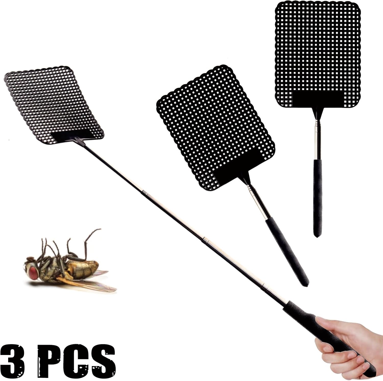 Telescopic Fly Swatter HUEIYING Fly Swatter for Indoors