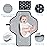 Baby Portable Changing Pad Travel - Waterproof Compact Diaper Changing Mat with Built-in Pillow - Lightweight & Foldable Changing Station, Newborn Shower Gifts