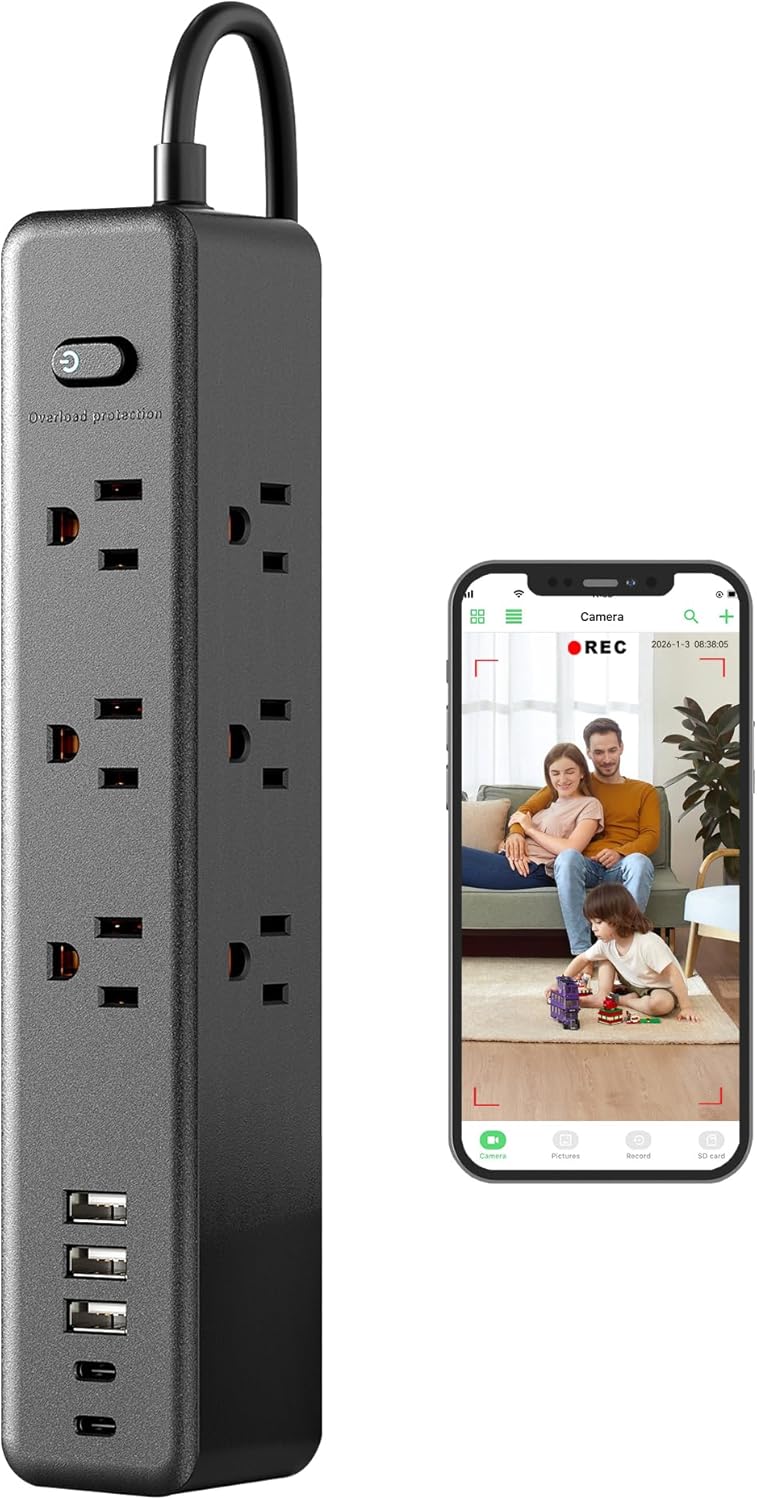 Mini Home Wireless Camera - Small Security Camera - Indoor Wi-Fi Cam - 1080P HD - USB Port