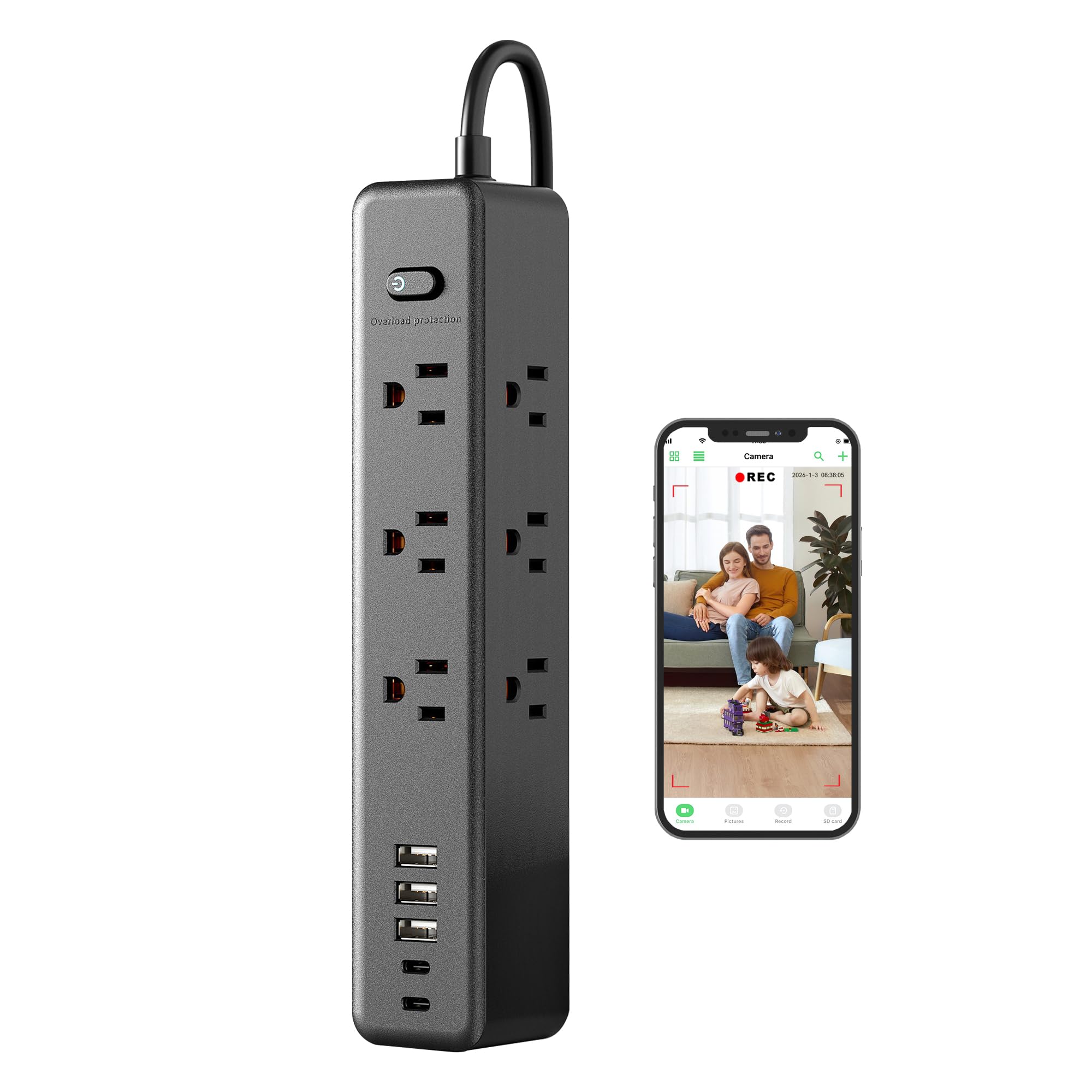 Mini Home Wireless Camera - Small Camera - Indoor Wi-Fi Cam - 1080P HD - USB Port - Side-image-14