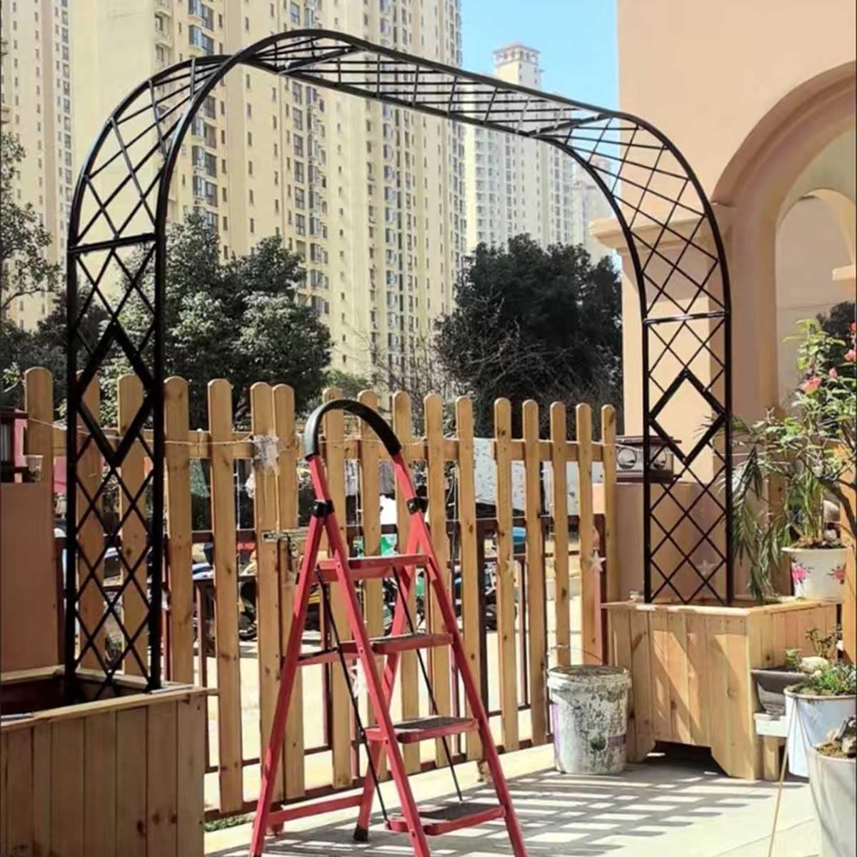 Arco per Rampicanti Arco per Rose da Giardino Arco di Nozze Pergolato da Giardino per Interni ed Esterni 140/180/260/300cm Larghezza Arco Sostegno Pianta Rampicante(300x230cm)