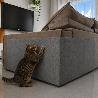 Petliz Carpete Arranhador para Gato, Protetor de Sofá e Cama, Cinza, 200x50 cm, Adesivo
