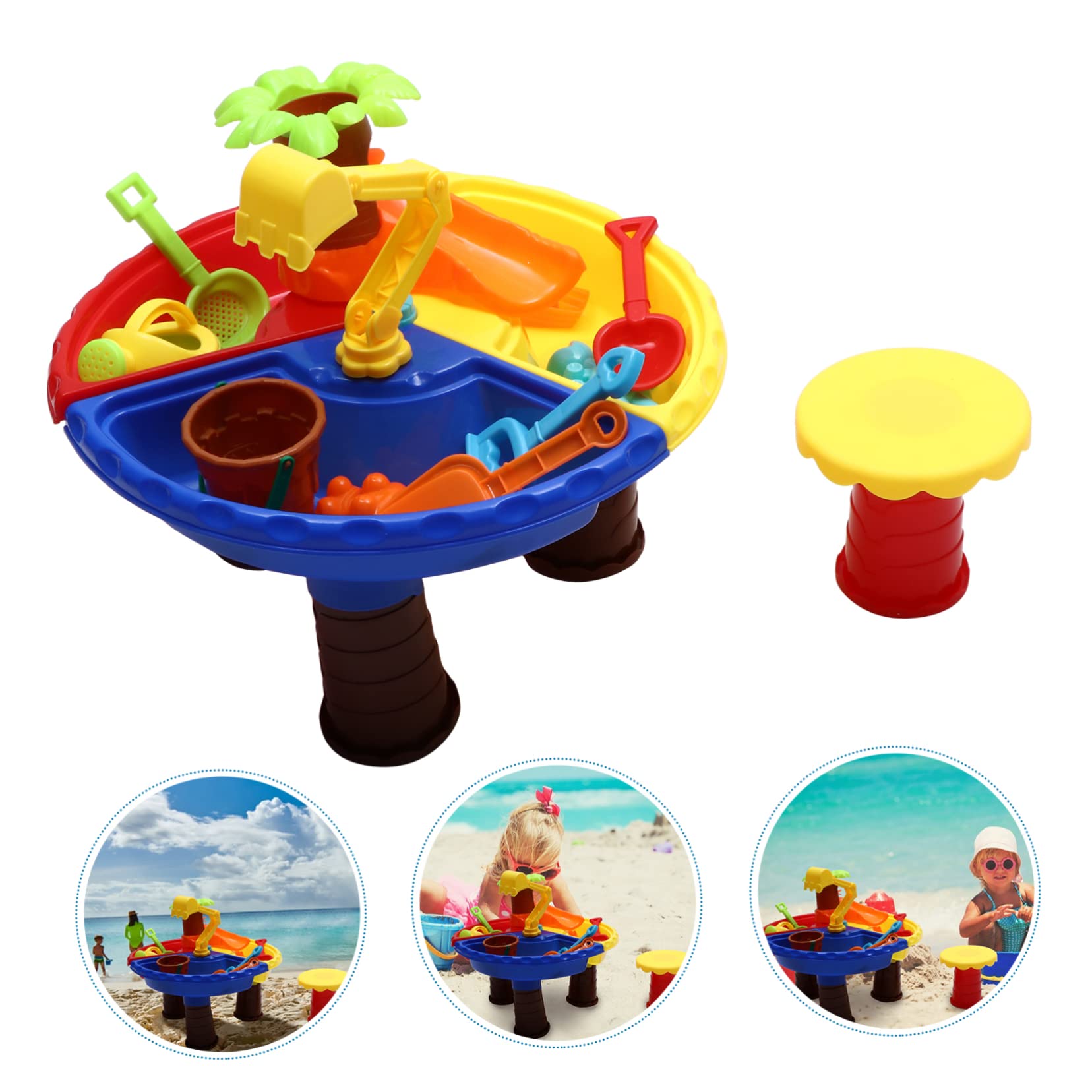 UPKOCH 1 Juego Mesa de Playa para Arena Infantil con Accesorios Juguete de Seguro para Jardín y Playa la Imaginación y Socialización para Niñas