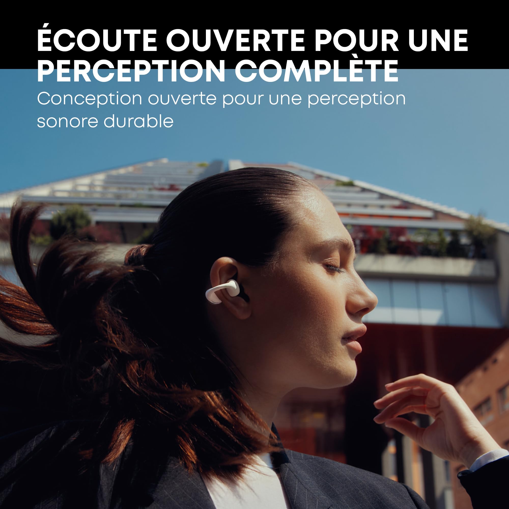 beyerdynamic AMIRON Zero Écouteurs Intra-Auriculaires Ouverts avec Un Concept de Son Ouvert et Un Design de Clip innovant, Bluetooth 5.4, 20 Heures d'autonomie Totale, adaptés au Sport