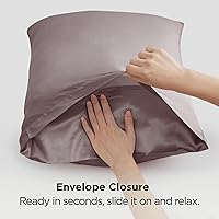 Vista 115 de Bedsure - Juego de 2 fundas de almohada de satén