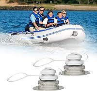 Vista 1 de Válvula de aire inflable para barco, 2 piezas de válvula de aire inflables para barcos, tapones de aire en espiral, tornillo de repuesto de inflado