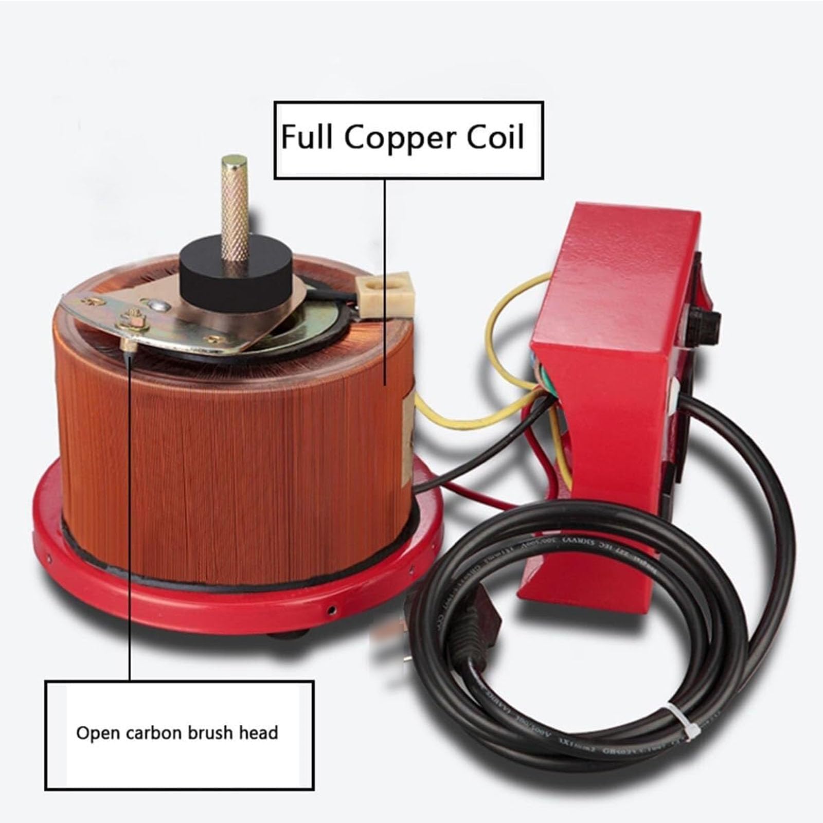 Transformador Variable, Regulador De Voltaje Monofásico con Pantalla Digital, Bobina De Cobre Integrada De 500 Va A 3000 Va, para Pruebas De Tensión De Resistencia, 2000VA