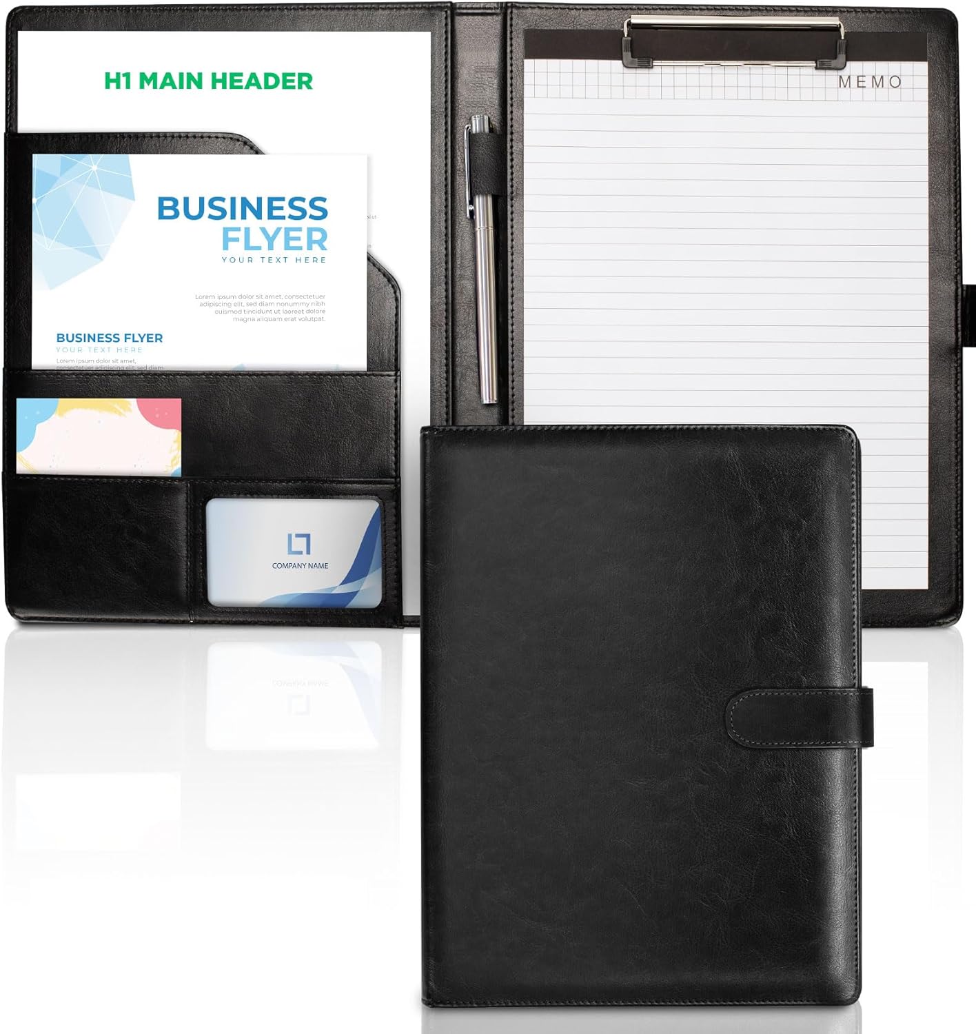 Clipboard Folder Padfolio, Business/Resume Portfolio Folder, Leather Padfolio