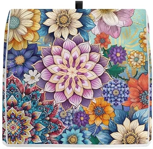 Miniatura 10 de Cubierta para mezclador de soporte con estampado de colibríes, compatible con 6-8 cuartos de galón, funda protectora a prueba de polvo con mango