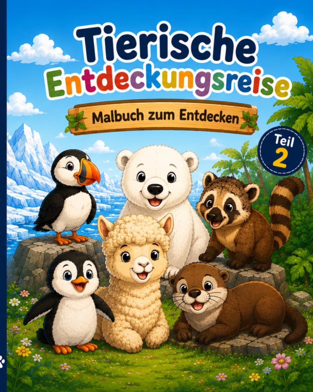 Tierische Entdeckungsreise - Malbuch zum Kennenlernen der Tierwelt Teil 2: Fröhlicher Ausmalspaß mit faszinierenden Tieren – Für kleine und große Naturfreunde