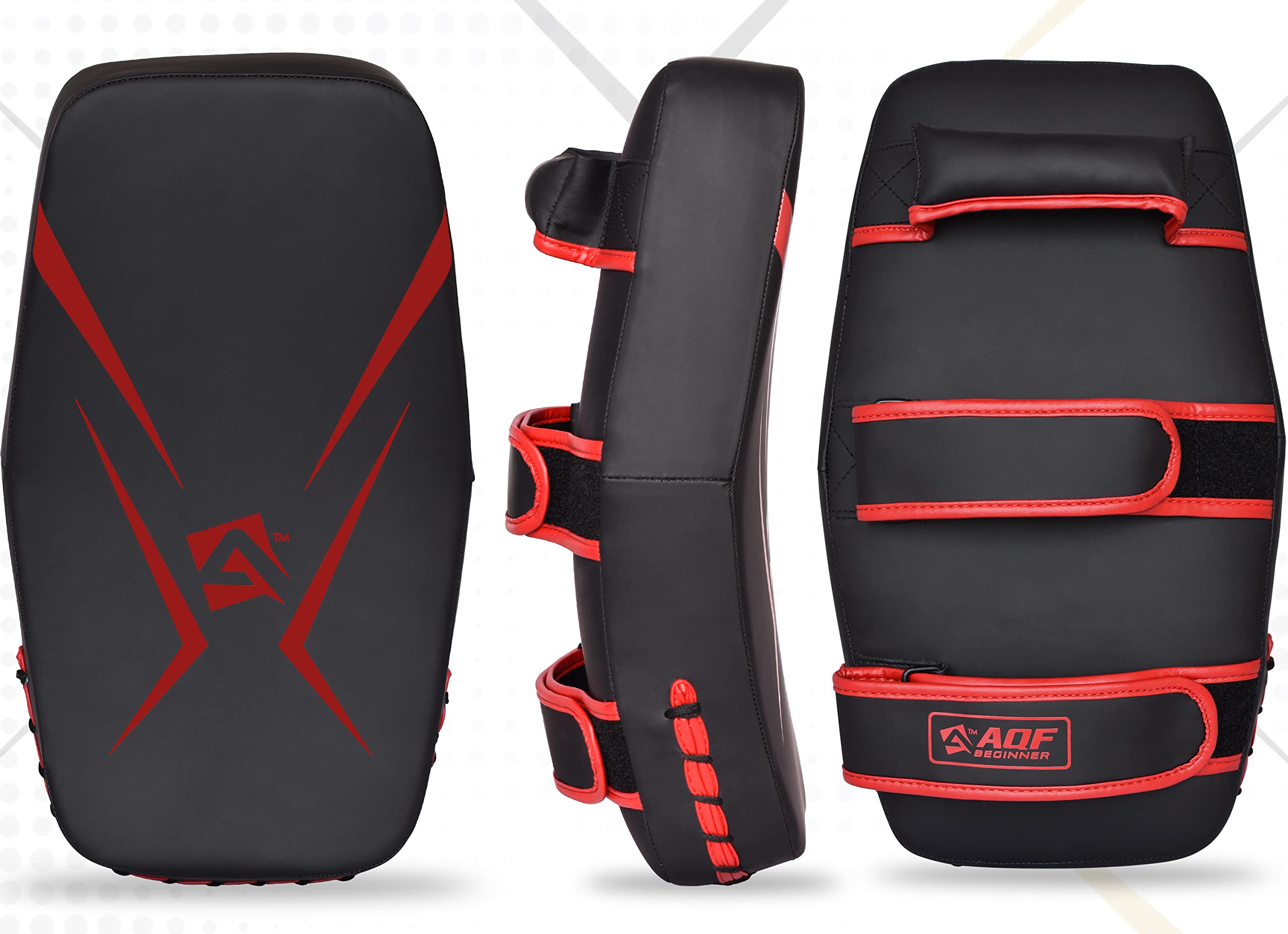 AQF Bouclier De Frappe, Coussin De Frappe, Pao Boxe Cuir Maya Courbé Kick Shield, Pattes d'ours Boxe, Thai Pad, Punching Cible pour MMA, Taekwondo, Boxing, Karate, Arts Martiaux & UFC