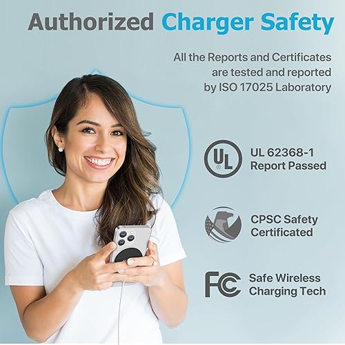 Miniatura 3 de MagEase - Cargador inalámbrico magnético de 15 W, cargador inalámbrico magnético compatible con iPhone 16, 15, 14, 13, 12 y AirPods 32Pro,