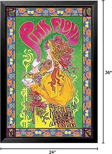 Miniatura 7 de BUY ART FOR LESS Póster de arte enmarcado con licencia oficial de Pink Floyd London Marquee Concert by Bob Masse, de 24 x 36 pulgadas, marco de