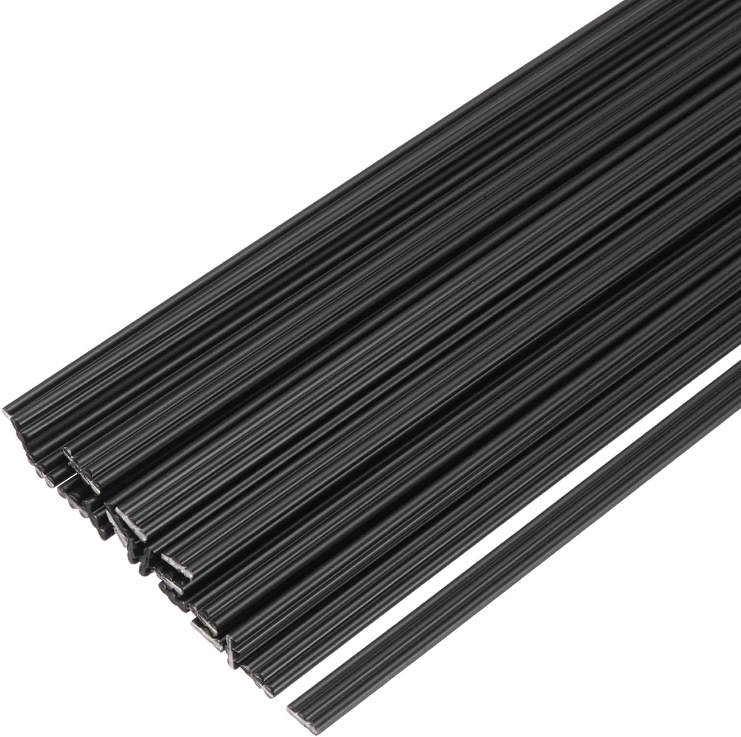 sourcing map 33cm x 8mm 20pcs Plastic Welding Rods, 13 Inch PP Welding Strips 5/16" for Plastic Welder Soldering Tool Kit, Car Bumpers, Kayak Repair, Black
