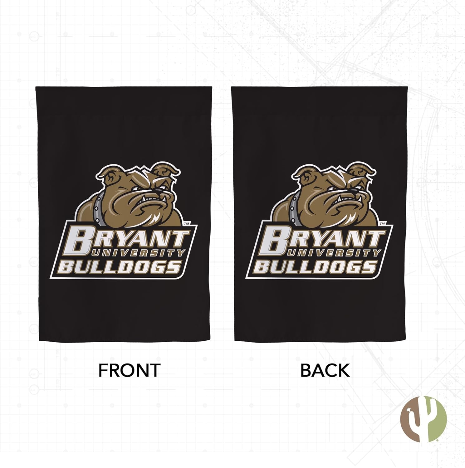 Desert Cactus Bryant University BU Garden Flag – 19 x 12 inch Bryant Bulldogs Banner, For Outdoor Display and Events (Design A) - Image 2