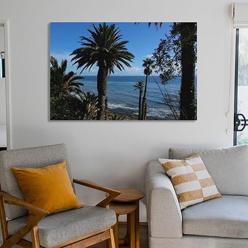 Miniatura 6 de ALKoy Impresión en lienzo con vista panorámica del océano fuera de punto Fermin, Península de Palos Verdes de Los Ángeles, California, póster de