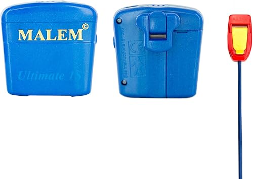 Malem Ultimate PRO Selectable Blue Bedwetting Alarm with Vibration - Royal Blue