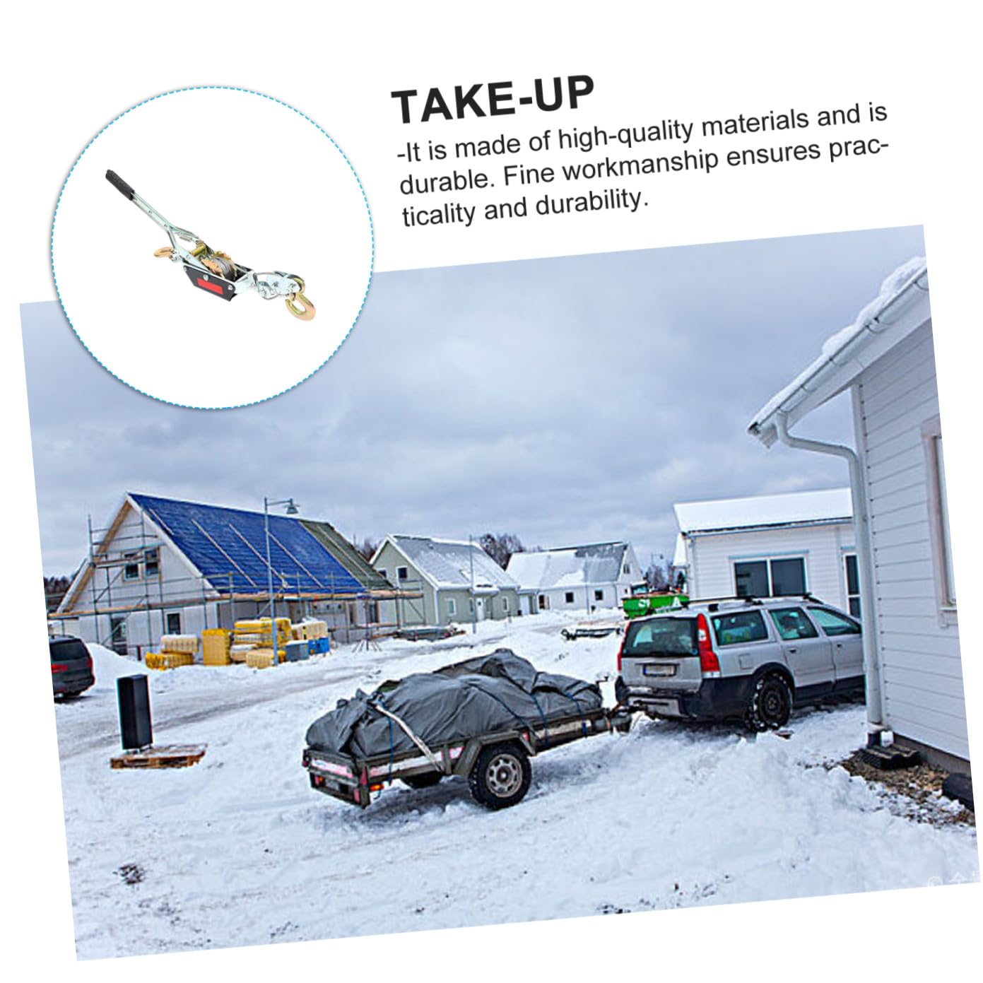 2t Wire Pulling Grip Ratchet Come Along Puller Power Cable Wire Puller Double Hook Tensioner