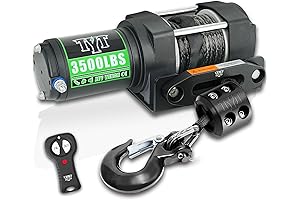 TYT 3500 Lb Electric Boat Winch with Wireless Remote and Synthetic Rope