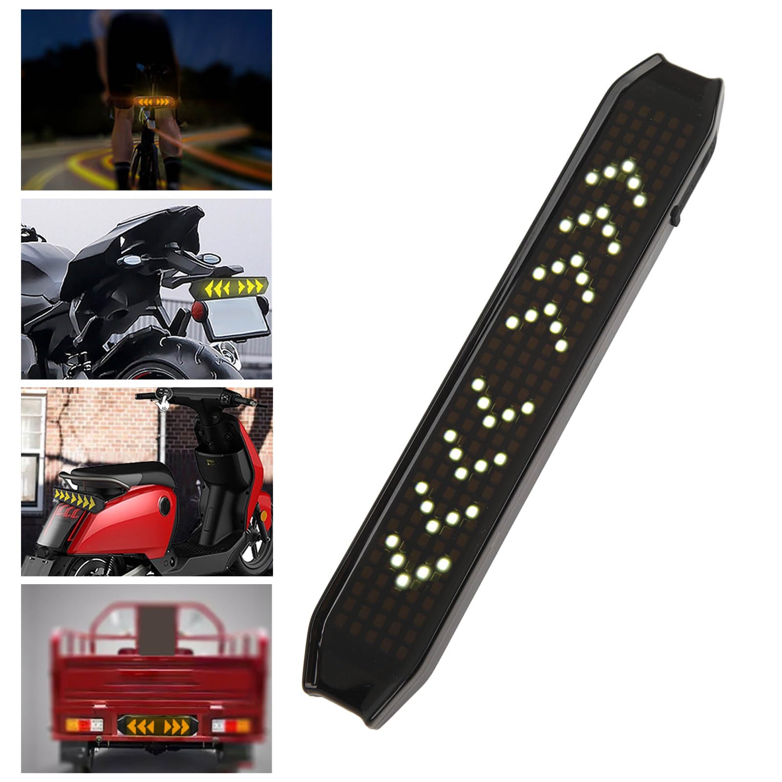 FLEXMAN Lampka tylna roweru, wyświetlacz LED BT, ładowanie przez USB, kierunkowskazy rowerowe, tylna lampka rowerowa z możliwością ładowania do rowerów, kasków, deskorolek