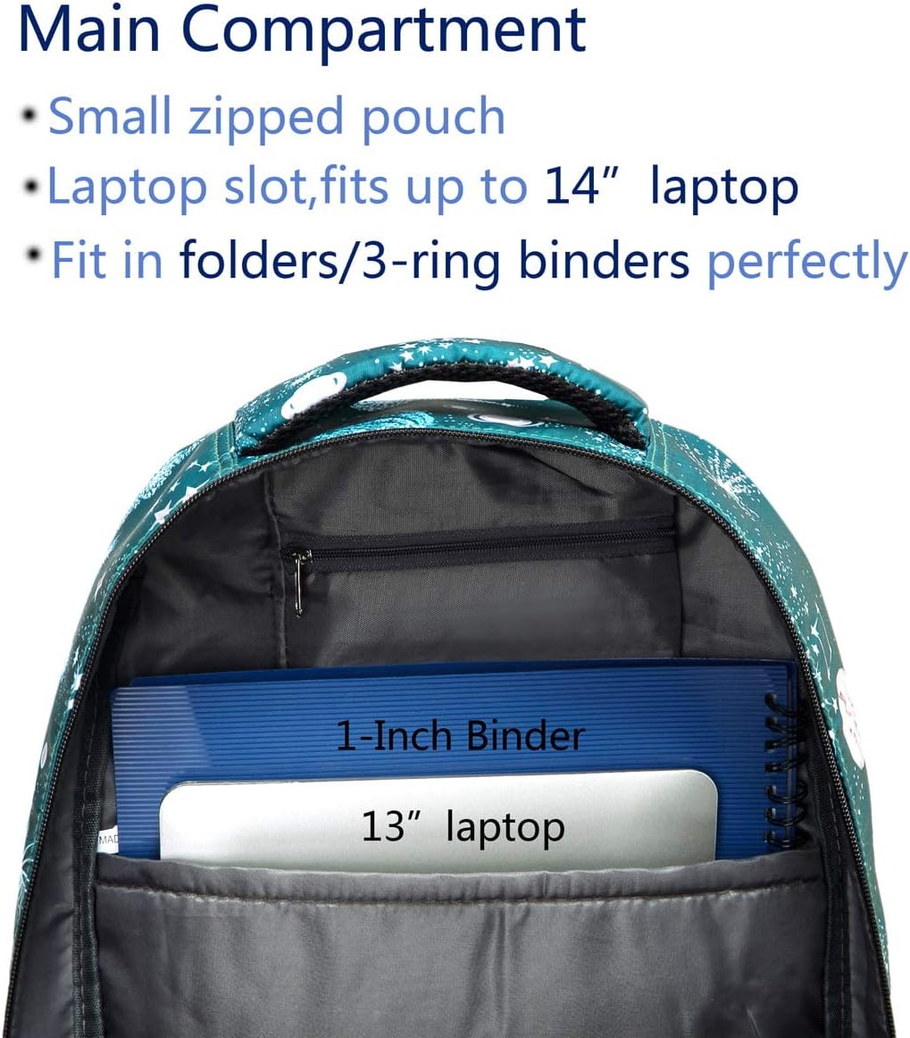 BLUEFAIRY Kids Backpack for Boys Girls Bookbags for Elementary Primary Middle School Bags Book Bags for Teens Adolescentes Back to School Gifts Mochilas Escolares para Niñas Galaxy Cyan - Image 5