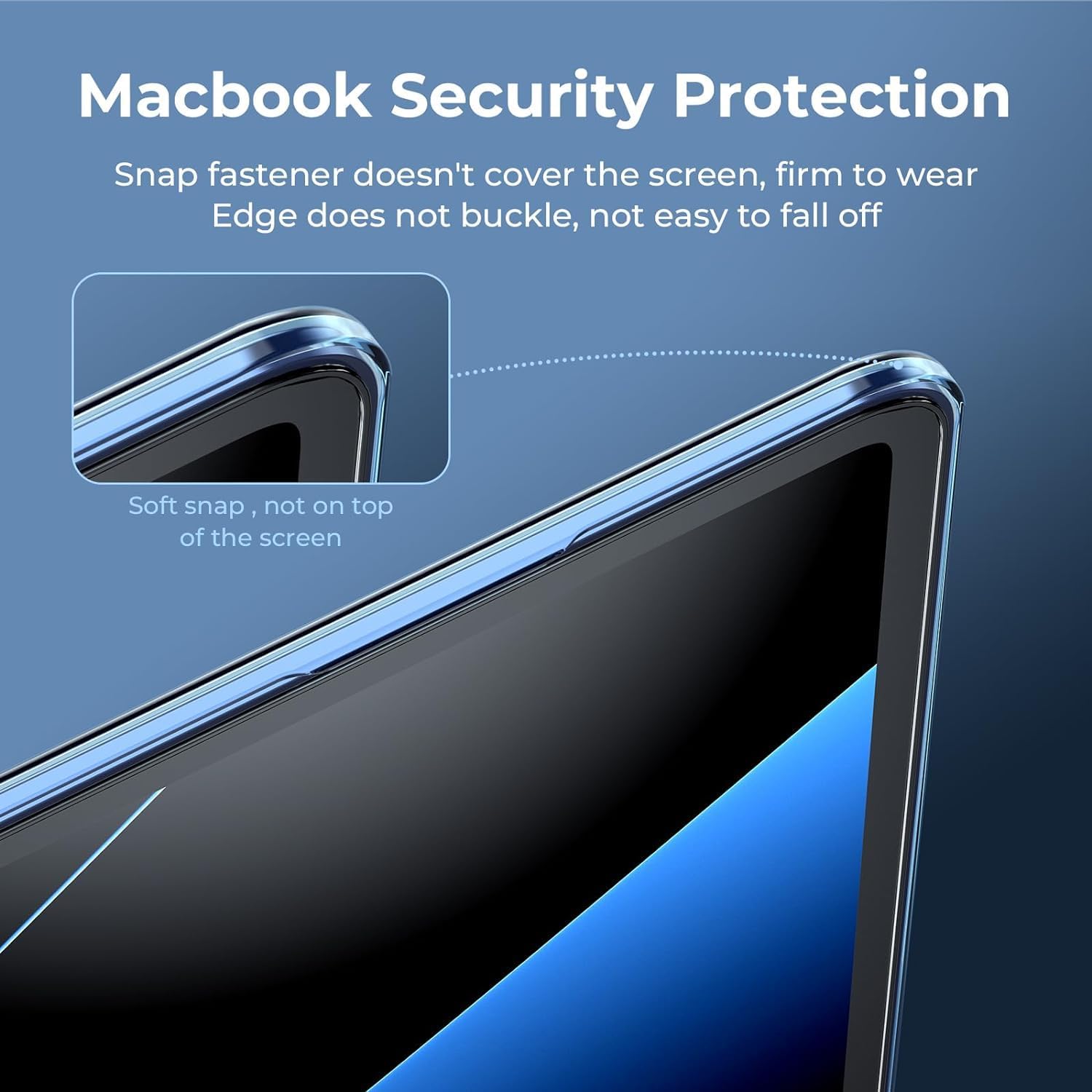 eoocoo case compatible with macbook air 13 inch m5 2026-2022 m4 m3 m2 a3449 a3240 a3113 a2681, crystal hard shell scratch resistant protective cover compatible for macbook air 13.6 inch, midnight crystal midnight