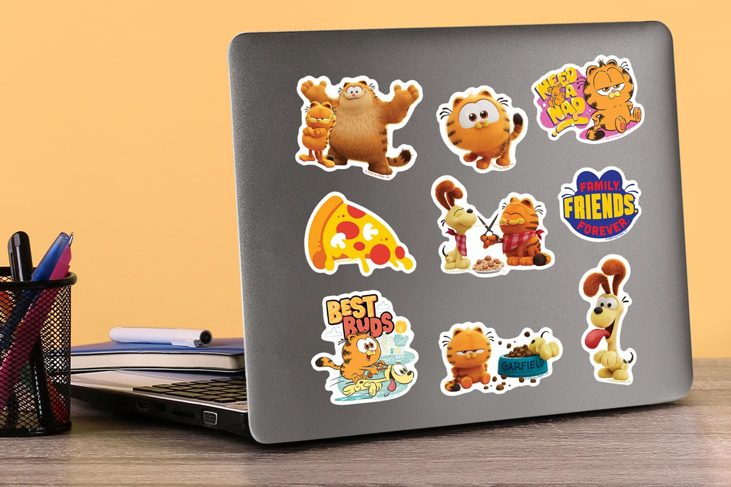Garfield gestanzte Vinyl-Aufkleber, verschiedene Designs, für den Innen- und Außenbereich, 50 Stück