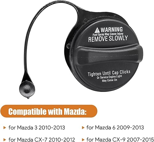 Miniatura 2 de GS3L-42-250B - Tapa del depósito de combustible para Mazda 3 2010-2013  Mazda 6 2009-2013  CX-7 2010-2012  CX-9 2007-2015 reemplaza el relleno del