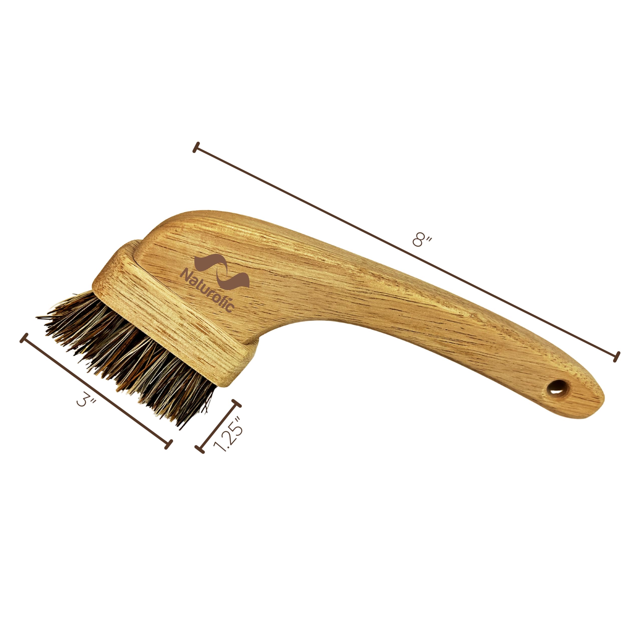 All-Natural Grout Brush Set Wooden Cleaning Brush for Tile and Floor Durable Floor Scrubber for Bathroom and Kitchen — view 3