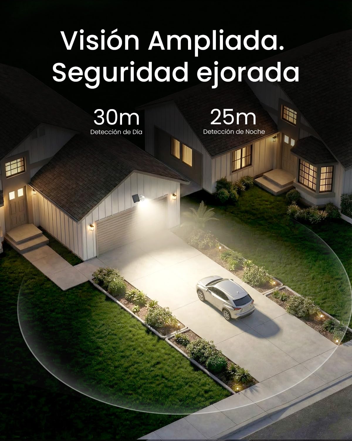 ieGeek 24/7 Grabación Continua Camara Vigilancia WiFi Exterior Solar(AOV), 9000 mAh + 5W Panel Solar,30M Rango de AI Detección,360° Seguimiento Automático,3MP Camara Vigilancia sin Cables, Alarma,IP65