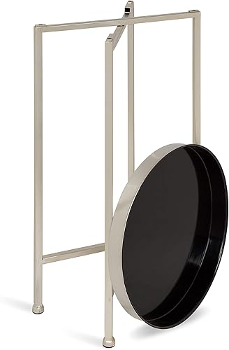 Miniatura 66 de Kate and Laurel Celia - Mesa redonda plegable de metal, negro con base dorada Dorado/Negro,Dorado/blanco,Negro -,Negro/Oro,Negro /Gris,Negro,