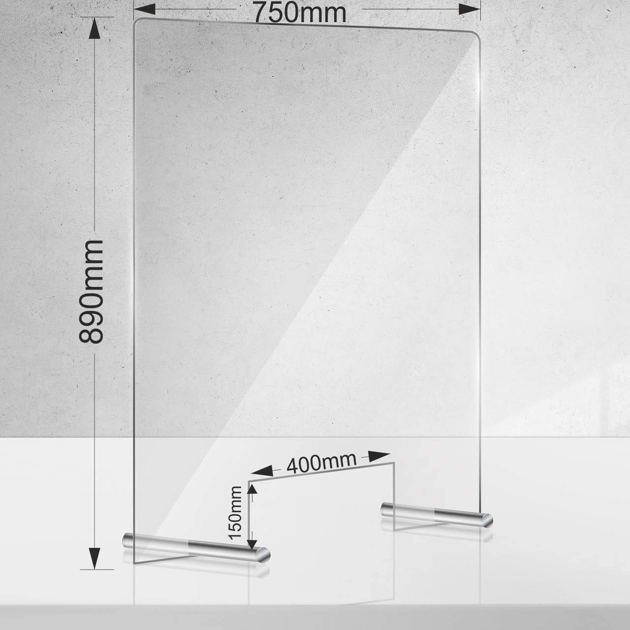 Manschin-Laserdesign Spuckschutz Acrylglas Niesschutz Spuckschutz Thekenaufsteller (750x890mm Hochformat)