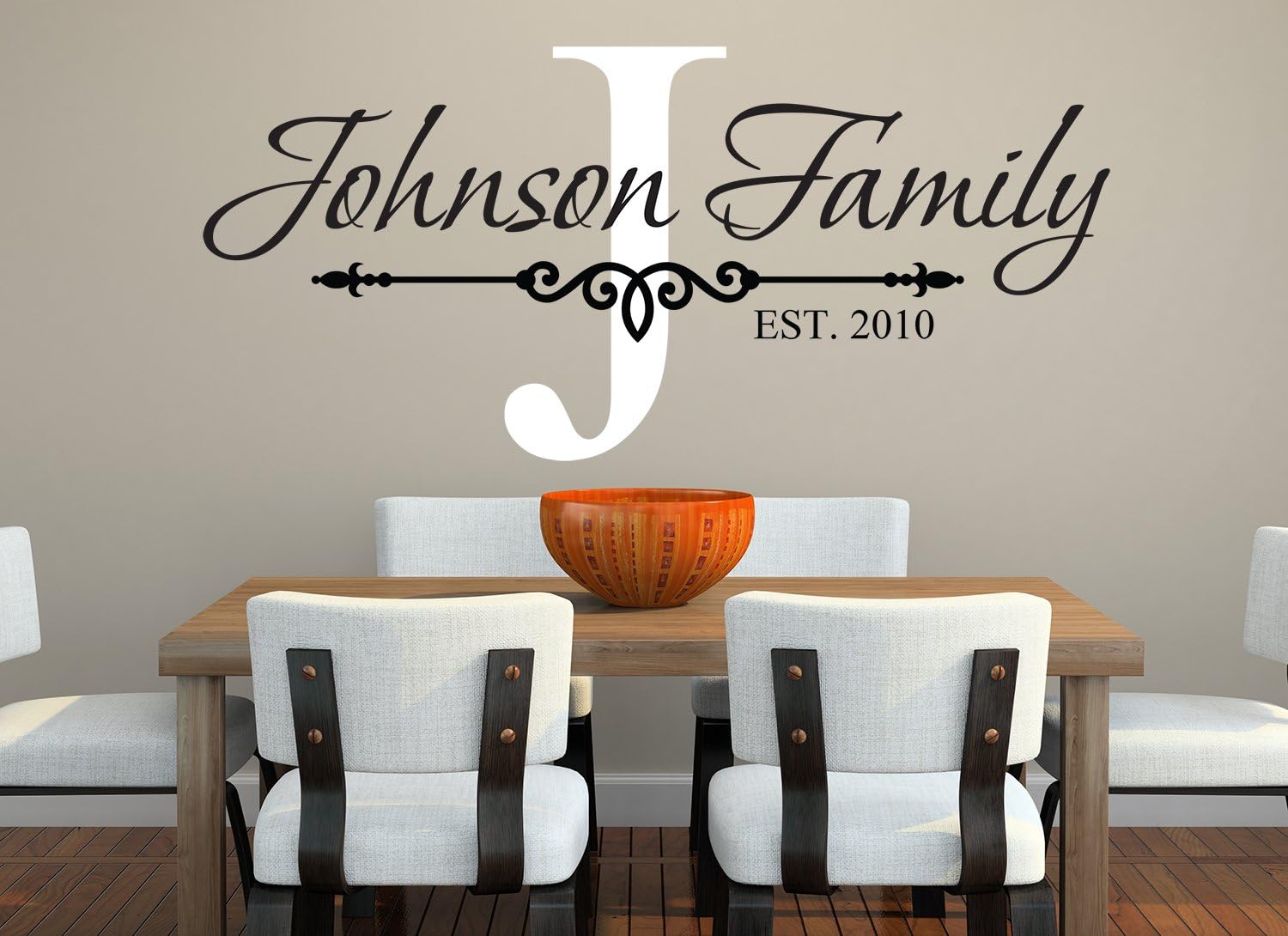 Family Name Wall Decal - Custom Monogram Est Year Living Room Decor