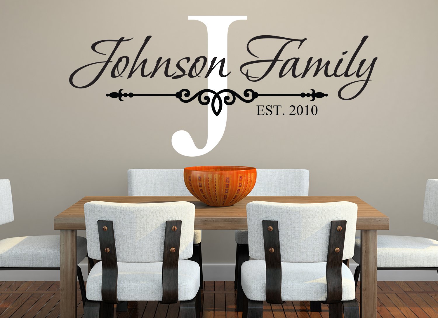 Family Name Wall Decal - Custom Monogram Est Year Living Room Decor