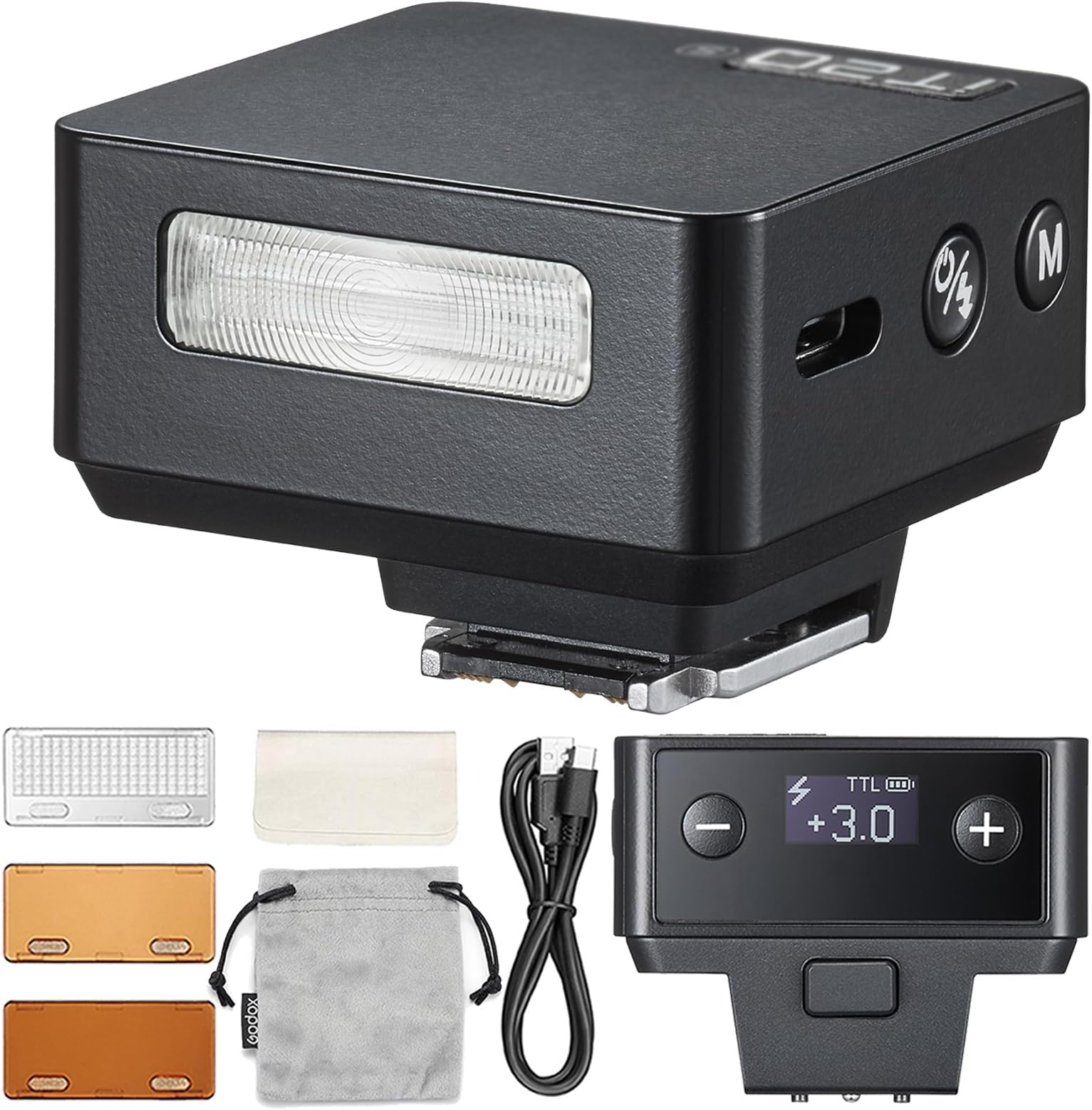 Godox iT20 iT20-N Flash for Nikon, Mini TTL Flash with Intuitive Screen, 1.5s Recycle, 700 Full Power Flashes, USB-C Charge, Built-in Battery, GODOX iT20N iT20 N Pocket Flash Speedlight (Black)