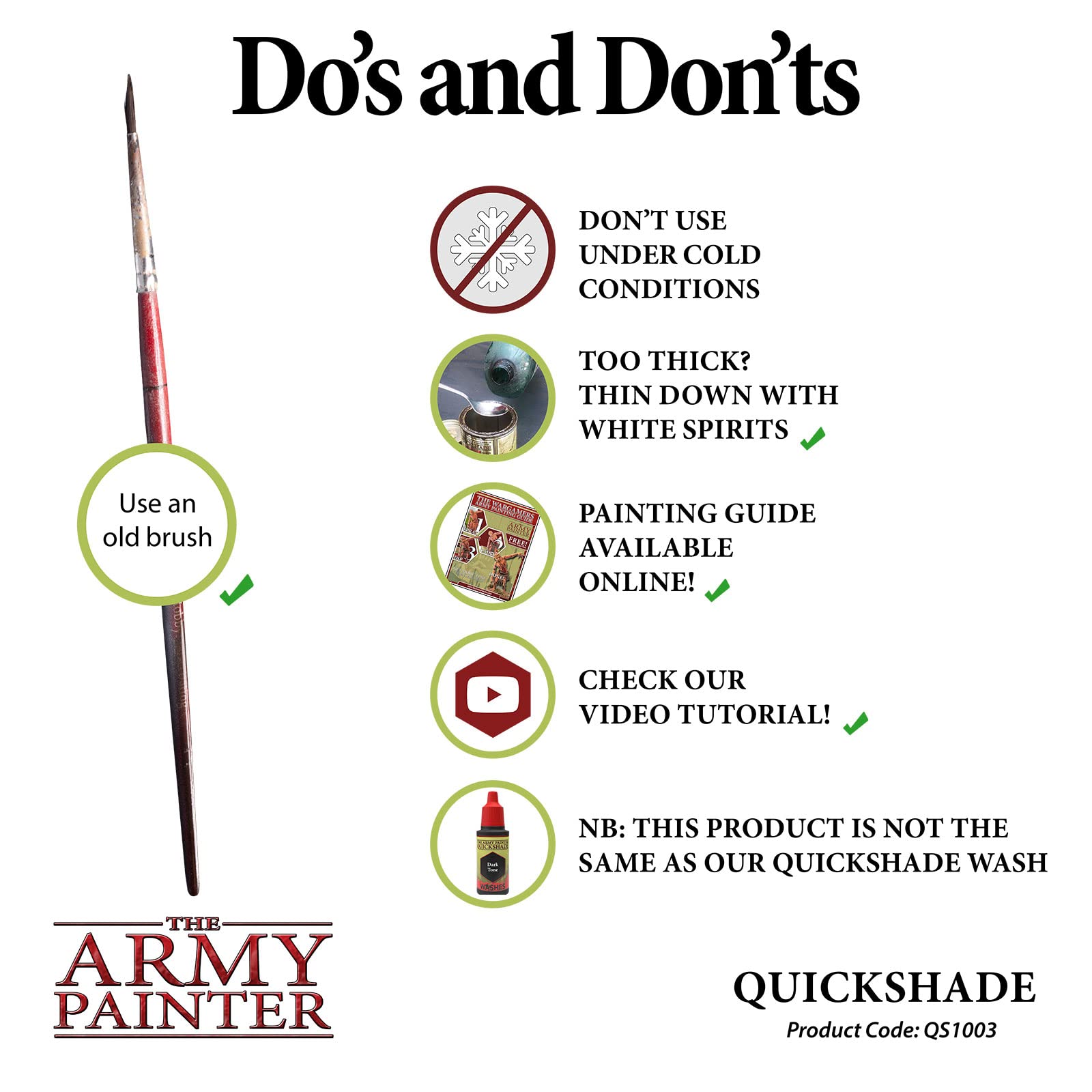 The Army Painter Quick Shade Dip, Tono scuro, 250ml